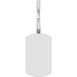 Platinum Engravable Dog Tag Pendant