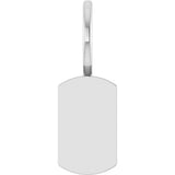 Platinum Engravable Dog Tag Pendant
