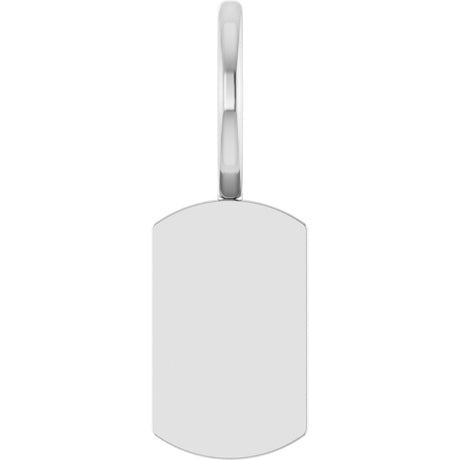 Platinum Engravable Dog Tag Pendant