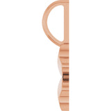 14K Gold Four-Leaf Clover Pendant – 17.48x10.74mm - Rose Gold - view 3