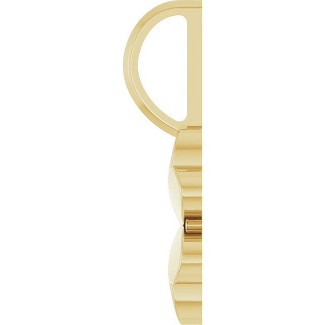14K Gold Four-Leaf Clover Pendant – 17.48x10.74mm - Yellow Gold - view 3