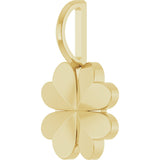 14K Gold Four-Leaf Clover Pendant – 17.48x10.74mm - Yellow Gold - view 2