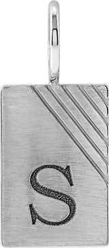 Platinum Engravable Dog Tag Pendant – 22.63x10mm - view 3