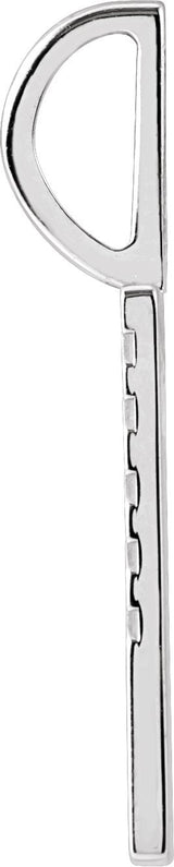 14K Gold Engravable Dog Tag Pendant – 22.63x10mm - White Gold - view 2