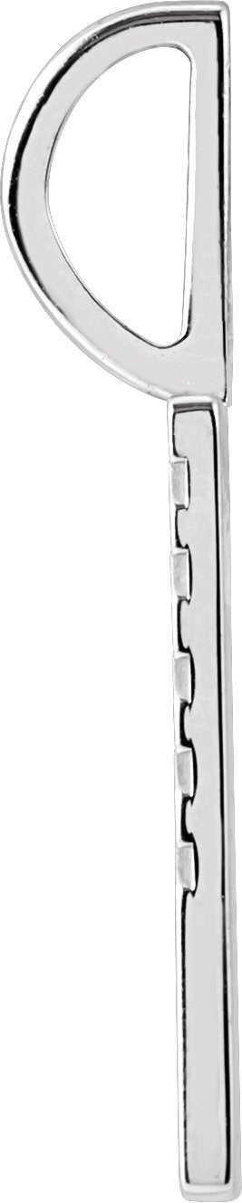 Platinum Engravable Dog Tag Pendant – 22.63x10mm - view 2