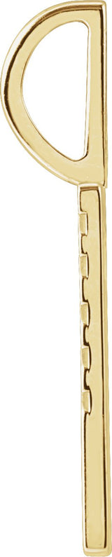 14K Gold Engravable Dog Tag Pendant – 22.63x10mm - Yellow Gold - view 2