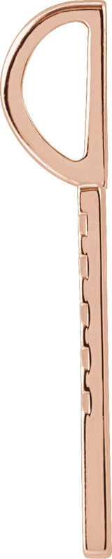 14K Gold Engravable Dog Tag Pendant – 22.63x10mm - Rose Gold - view 2