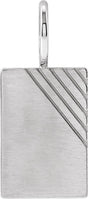 Platinum Engravable Dog Tag Pendant – 22.63x10mm