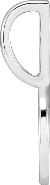 14K Gold Smiley Face Pendant - White Gold - view 5