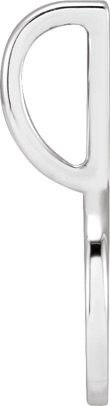 14K Gold Smiley Face Pendant - White Gold - view 5