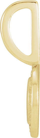 14K Gold Round Natural Diamond Smiley Face Pendant - Yellow Gold - view 3