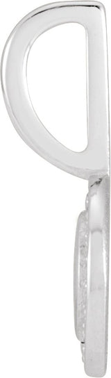 Platinum Round Natural Diamond Smiley Face Pendant - view 5