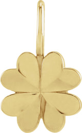 14K Gold Four-Leaf Clover Pendant – 17.48x10.74mm - Yellow Gold - view 4
