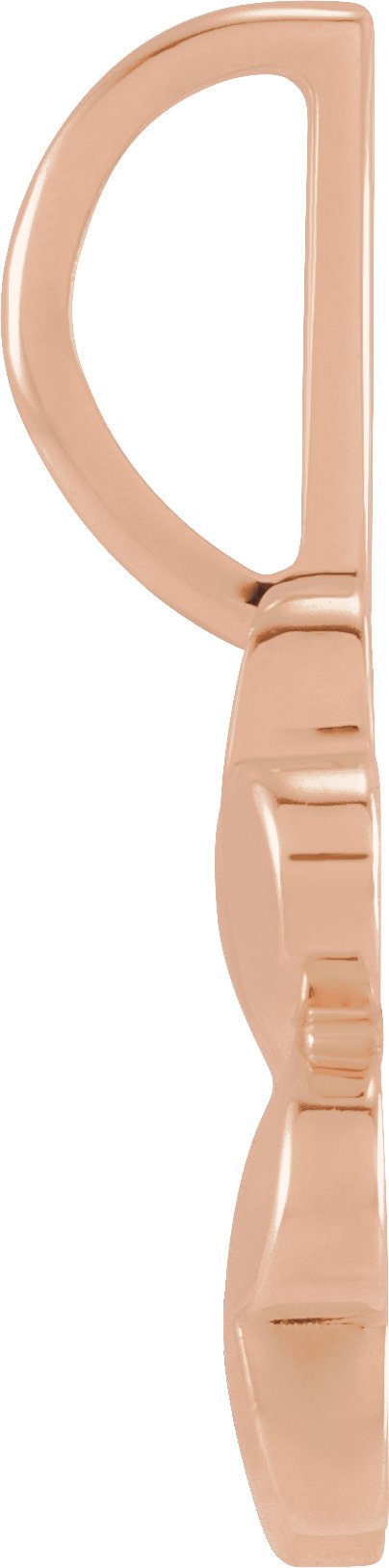 14K Gold Four-Leaf Clover Pendant – 17.48x10.74mm - Rose Gold - view 5