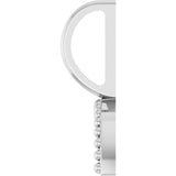 14K Gold Rainbow Pendant - White Gold - view 3