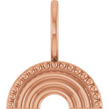 14K Gold Rainbow Pendant - Rose Gold