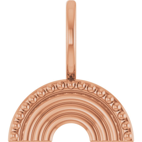 14K Gold Rainbow Pendant - Rose Gold