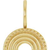 14K Gold Rainbow Pendant - Yellow Gold