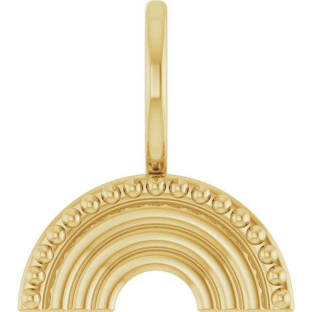 14K Gold Rainbow Pendant - Yellow Gold