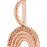 14K Gold Rainbow Pendant - Rose Gold - view 2