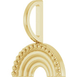 14K Gold Rainbow Pendant - Yellow Gold - view 2