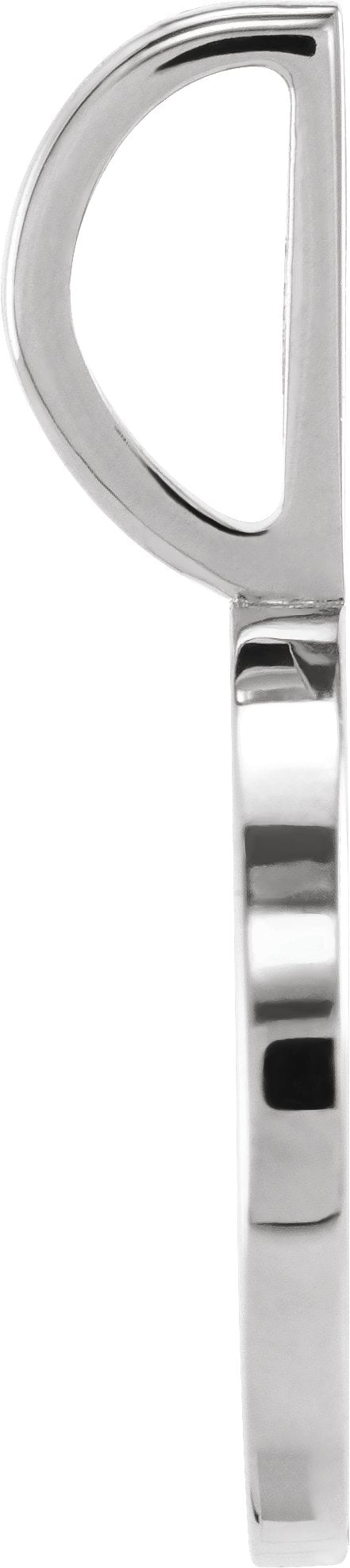 14K Gold Round Natural Diamond Engraved Paw Print Pendant - White Gold - view 5