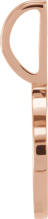 14K Gold Round Natural Diamond Engraved Paw Print Pendant - Rose Gold - view 5