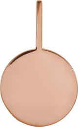 14K Gold Round Natural Diamond Engraved Paw Print Pendant - Rose Gold - view 6