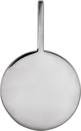 Platinum Round Natural Diamond Engraved Paw Print Pendant - view 6