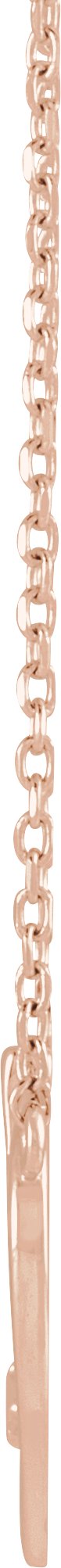 14K Gold Round Natural Diamond Heart & Cross Necklace – up to 0.0025 CTW - Rose Gold - view 6