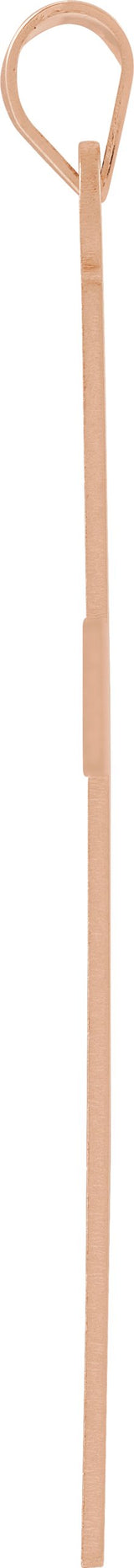 14K Gold Cross Necklace or Pendant III - Rose Gold - view 2