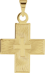 14K Gold Greek Cross Pendant II - Yellow Gold