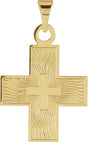 14K Gold Greek Cross Pendant II - Yellow Gold