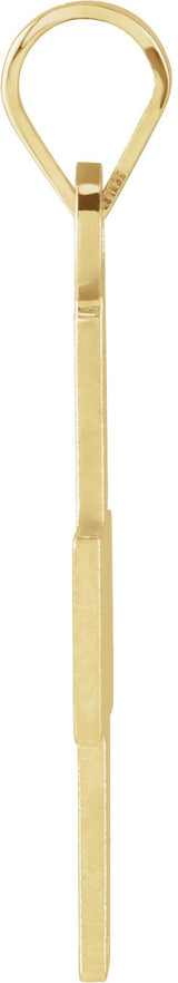 14K Gold Greek Cross Pendant II - Yellow Gold - view 2