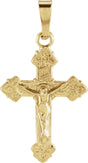 14K Gold Youth Crucifix Pendant – 18x13mm