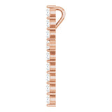 14K Gold Round Lab-Grown Diamond Accented Cross Necklace or Pendant – up to 1/6 CTW - Rose Gold - view 12