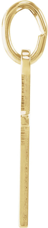 14K Gold Cross Pendant – 13x8.5mm - view 2