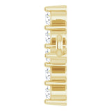 14K Gold Round Natural Diamond Sideways Cross Necklace – 23.23x15mm - Yellow Gold - view 6