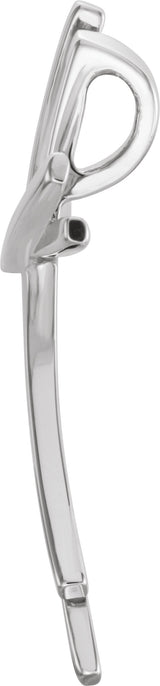 14K Gold Cross Pendant – 29x16.5mm - White Gold - view 2