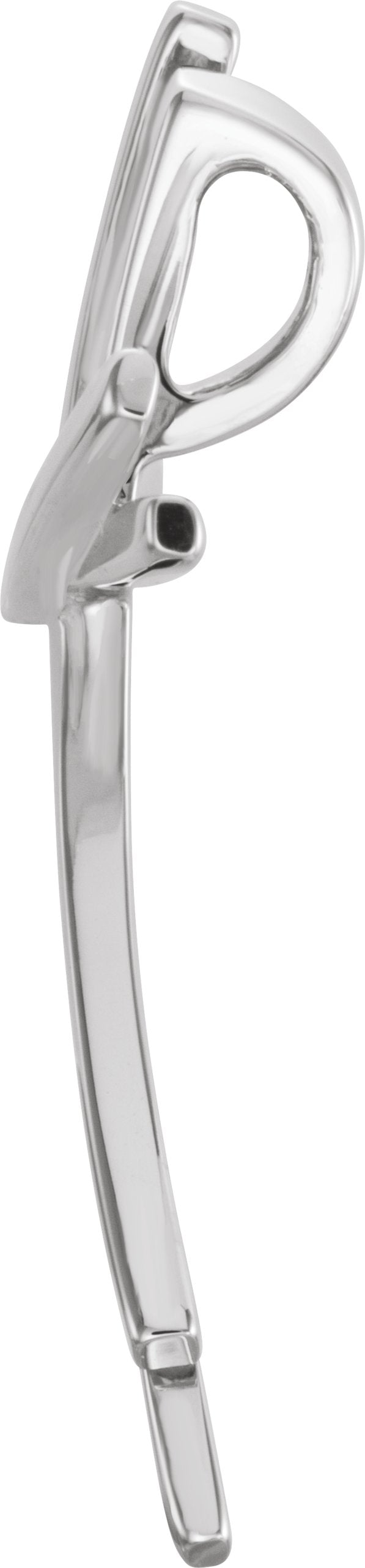 14K Gold Cross Pendant – 29x16.5mm - White Gold - view 2