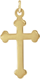 14K Gold Cross Necklace or Pendant – 12x7.8mm - Yellow Gold - view 3