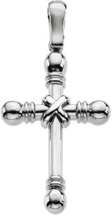 14K Gold Cross Pendant – 41.5x22.25mm - White Gold
