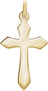 14K Gold Cross Necklace or Pendant – 10x6mm - Yellow Gold - view 3