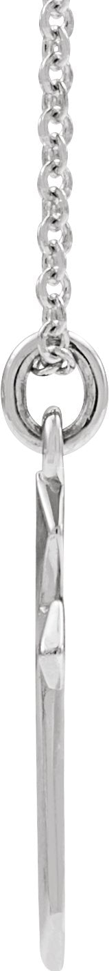 14K Gold Cross Necklace or Pendant – 10x6mm - White Gold - view 2