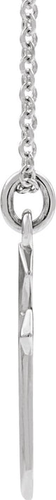 14K Gold Cross Necklace or Pendant – 10x6mm - White Gold - view 2