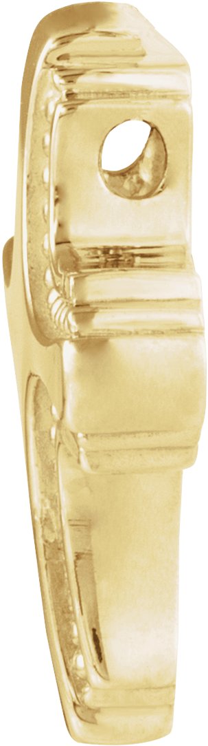 14K Gold Cross Pendant – 19.75x17mm - Yellow Gold - view 2