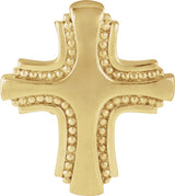 14K Gold Cross Pendant – 19.75x17mm - Yellow Gold