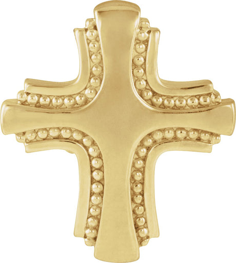 14K Gold Cross Pendant – 19.75x17mm - Yellow Gold
