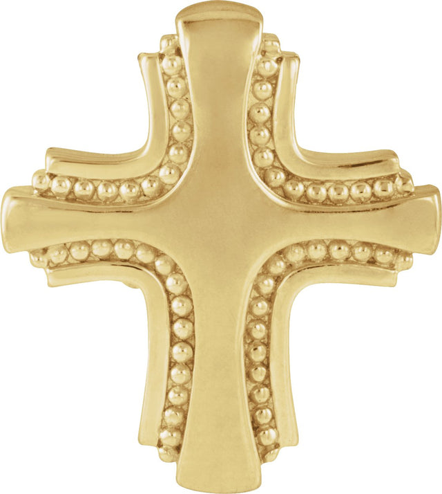 14K Gold Cross Pendant – 19.75x17mm - Yellow Gold