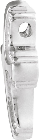 14K Gold Cross Pendant – 19.75x17mm - White Gold - view 2